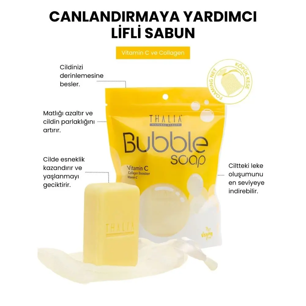 Canlandırmaya Yardımcı Vitamin C & Kolajen Lifli Sabun 140 gr