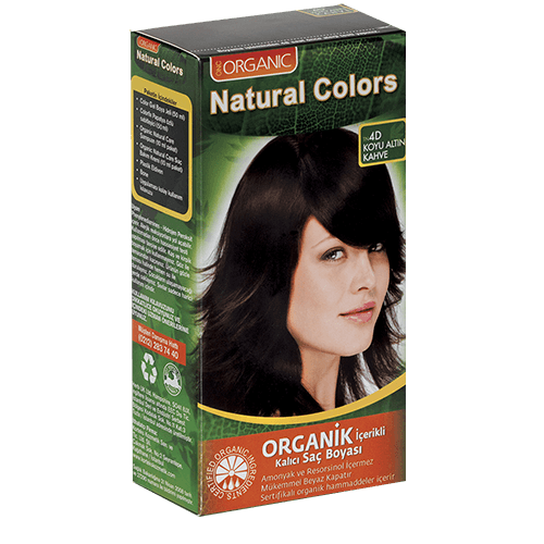 Natural Colors 4D Koyu Altın Kahve Organik Saç Boyası