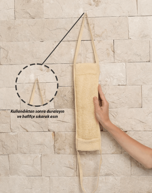 Otçu® Doğal Kabak Lifli İpli Çift Yönlü Banyo & Duş Sırt Kesesi
