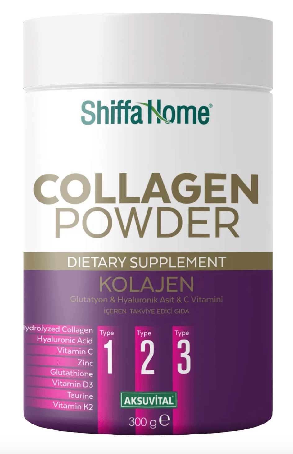 Shiffa Home Kolajen, Glutatyon & Hyaluronik Asit & C Vitamini İçeren Takviye Edici Gıda