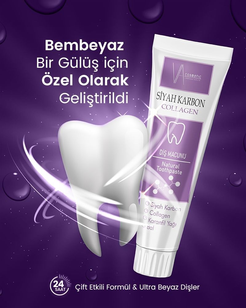 VA Cosmetic Siyah Karbon Diş Macunu 100 ml