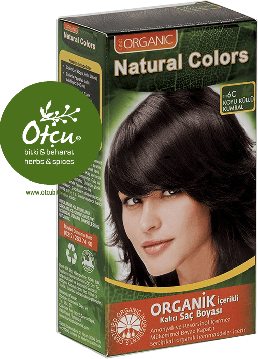 Natural Colors 6C Koyu Küllü Kumral Organik Saç Boyası
