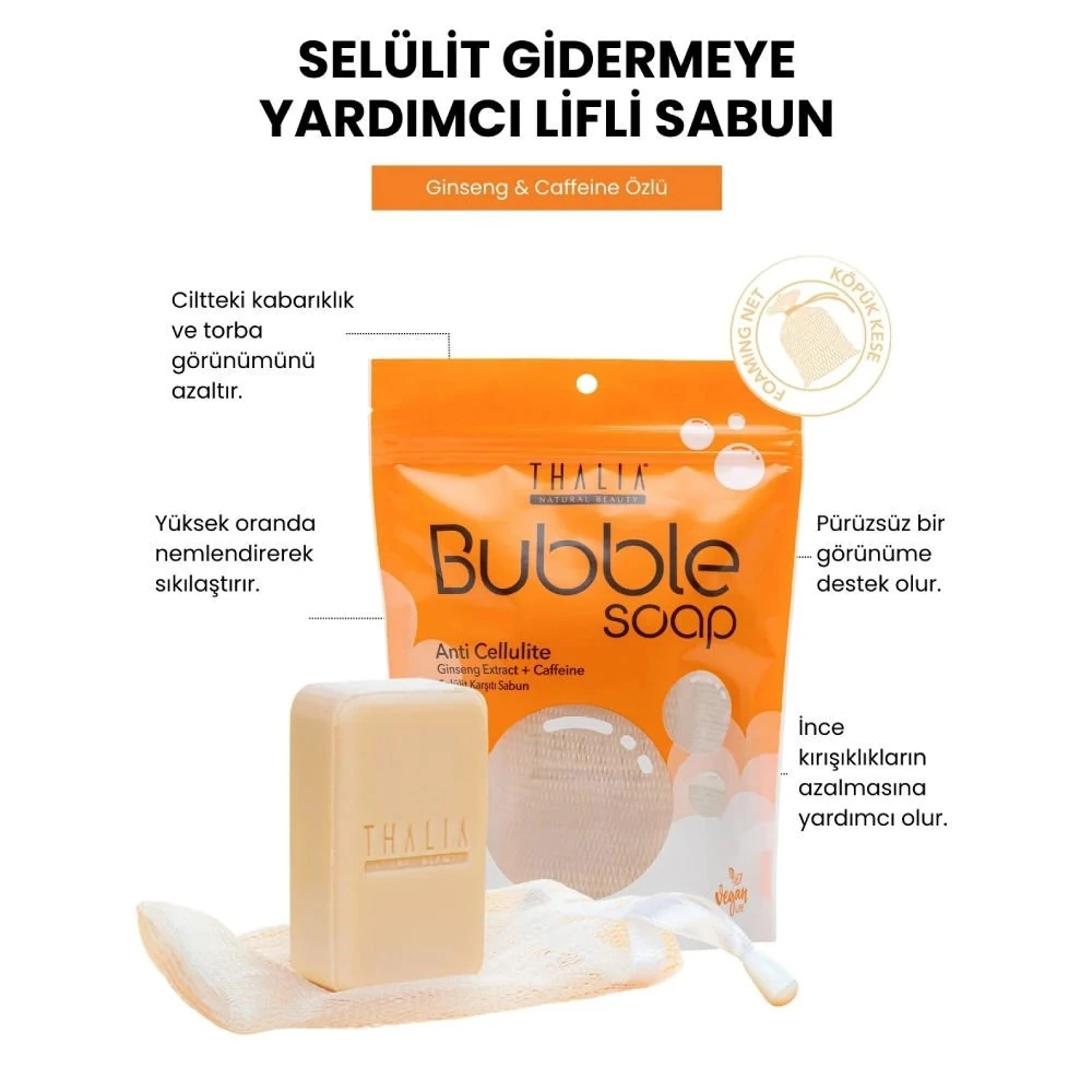 Selülit Gidermeye Yardımcı Ginseng & Caffeine Özlü Lifli Sabun 140gr