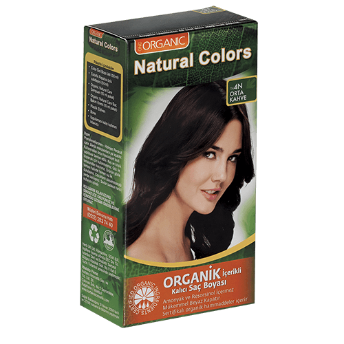 Natural Colors 4N Orta Kahve Organik Saç Boyası