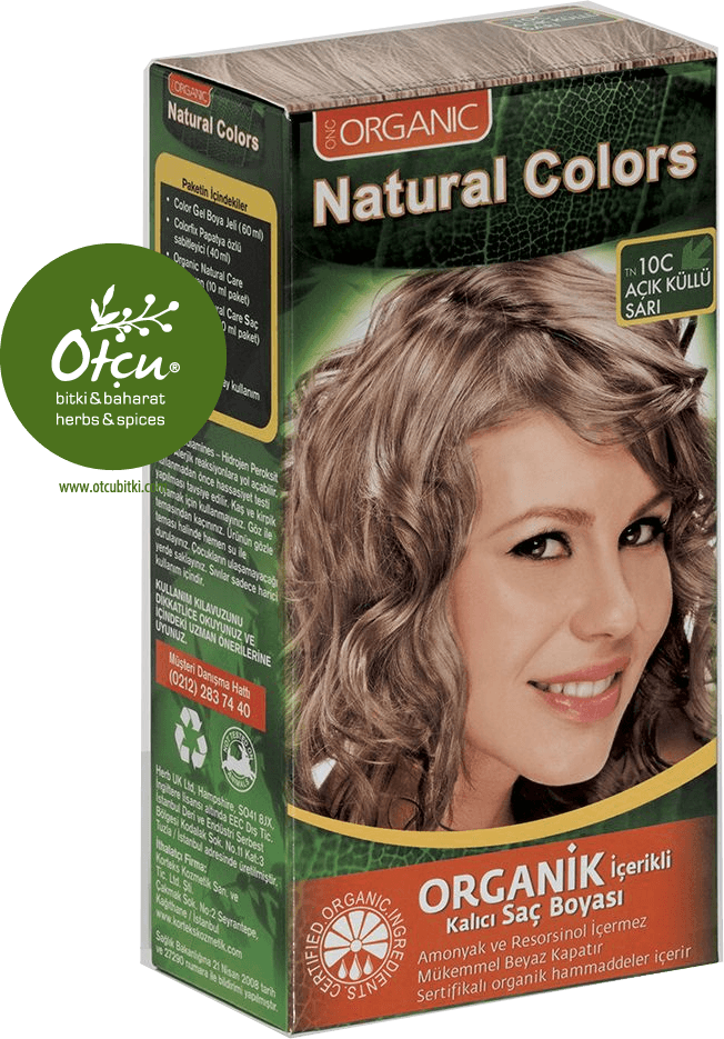 Natural Colors 10C Açık Küllü Sarı Organik Saç Boyası