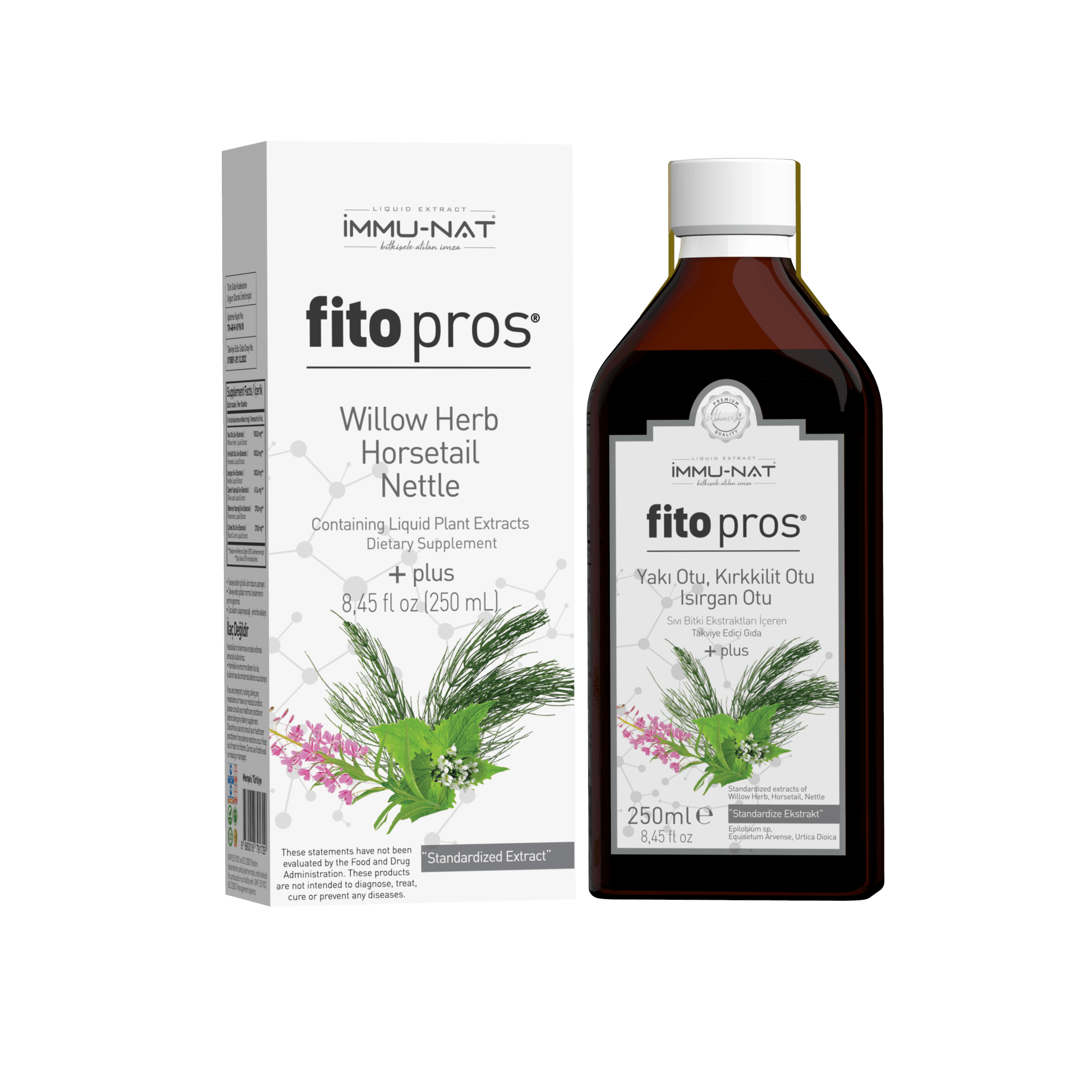 FİTO PROS Yakı Otu Kırkkilit Otu Isırgan Otu Sıvı Ekstraktı 250 ml