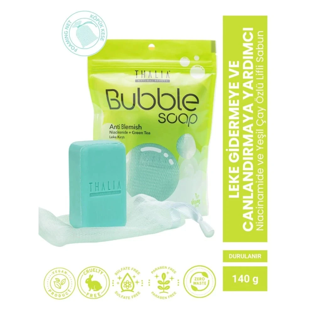 Leke Gidermeye & Canlandırmaya Yardımcı Niacinamide ve Yeşil Çay Özlü Lifli Sabun 140gr