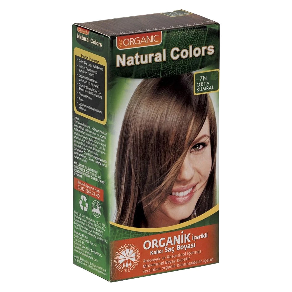 Natural Colors 7N Orta Kumral Organik Saç Boyası