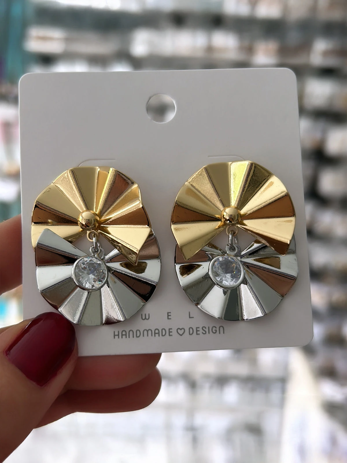 Yelpaze Model Plaka Küpe