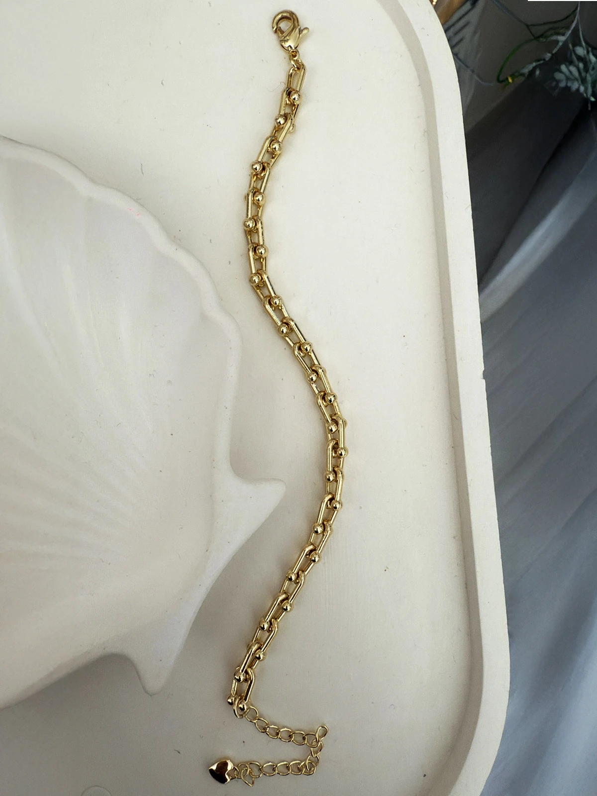 14K Altın Kaplama Zincir Bileklik