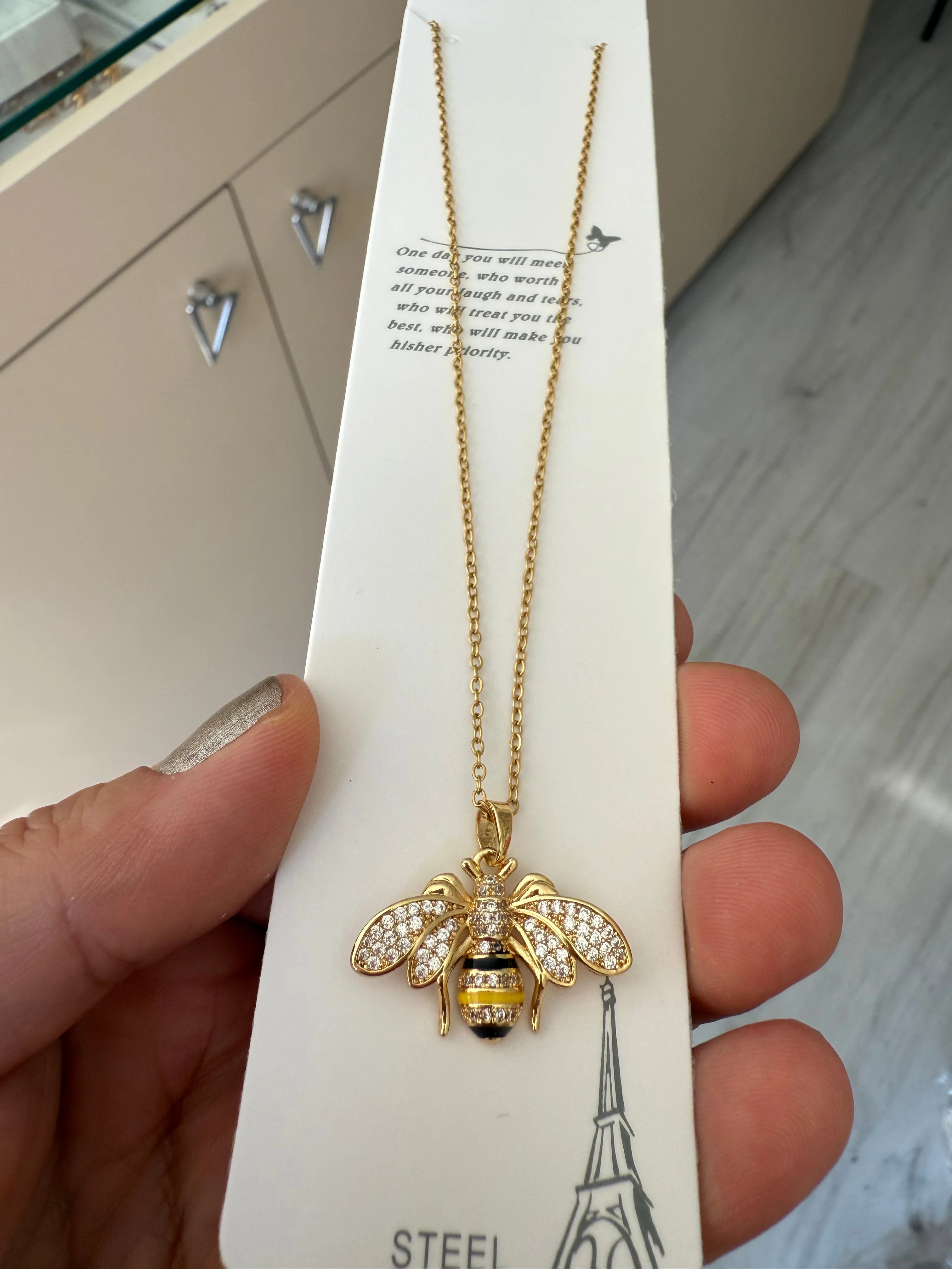 Arı Model Çelik Kolye