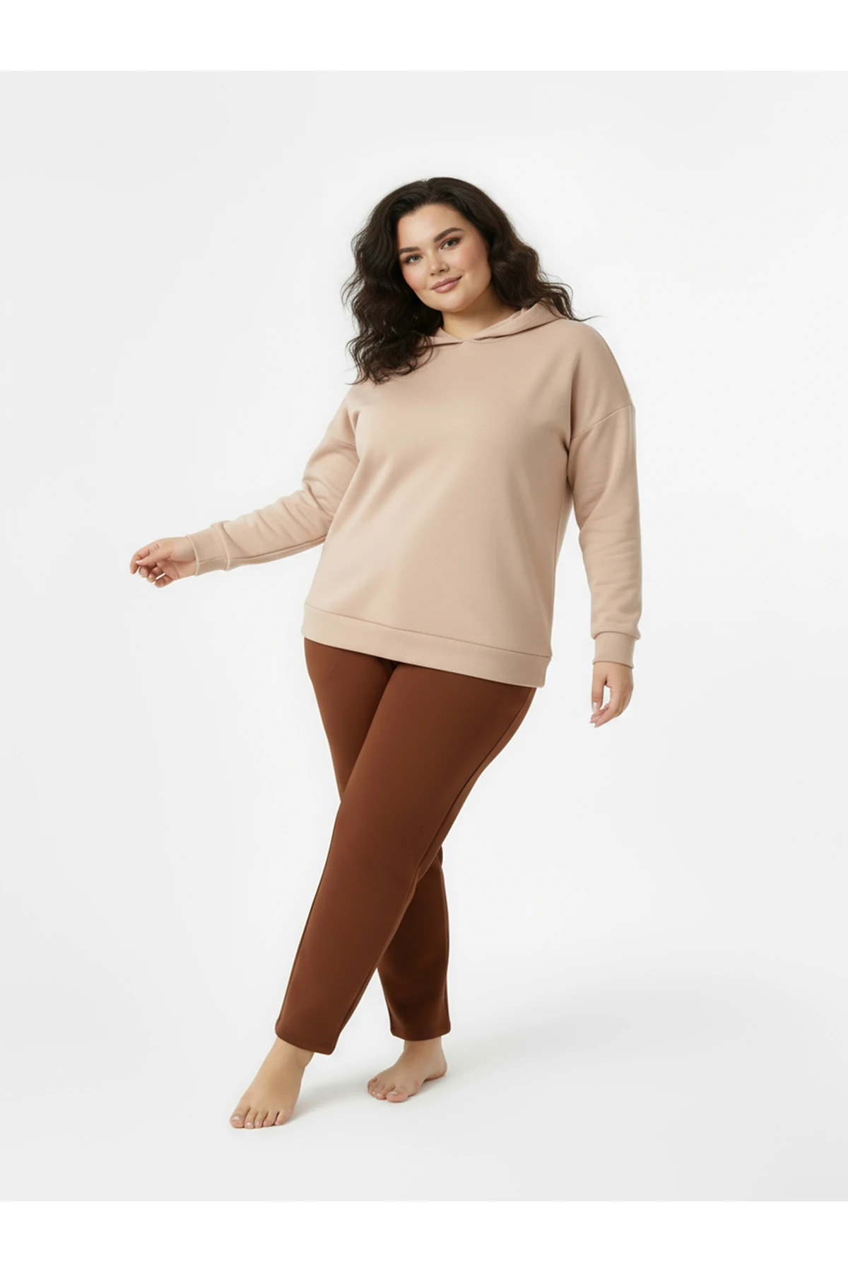 Düz Paça Büyük Beden Eşofman Altı Kiremit 2016