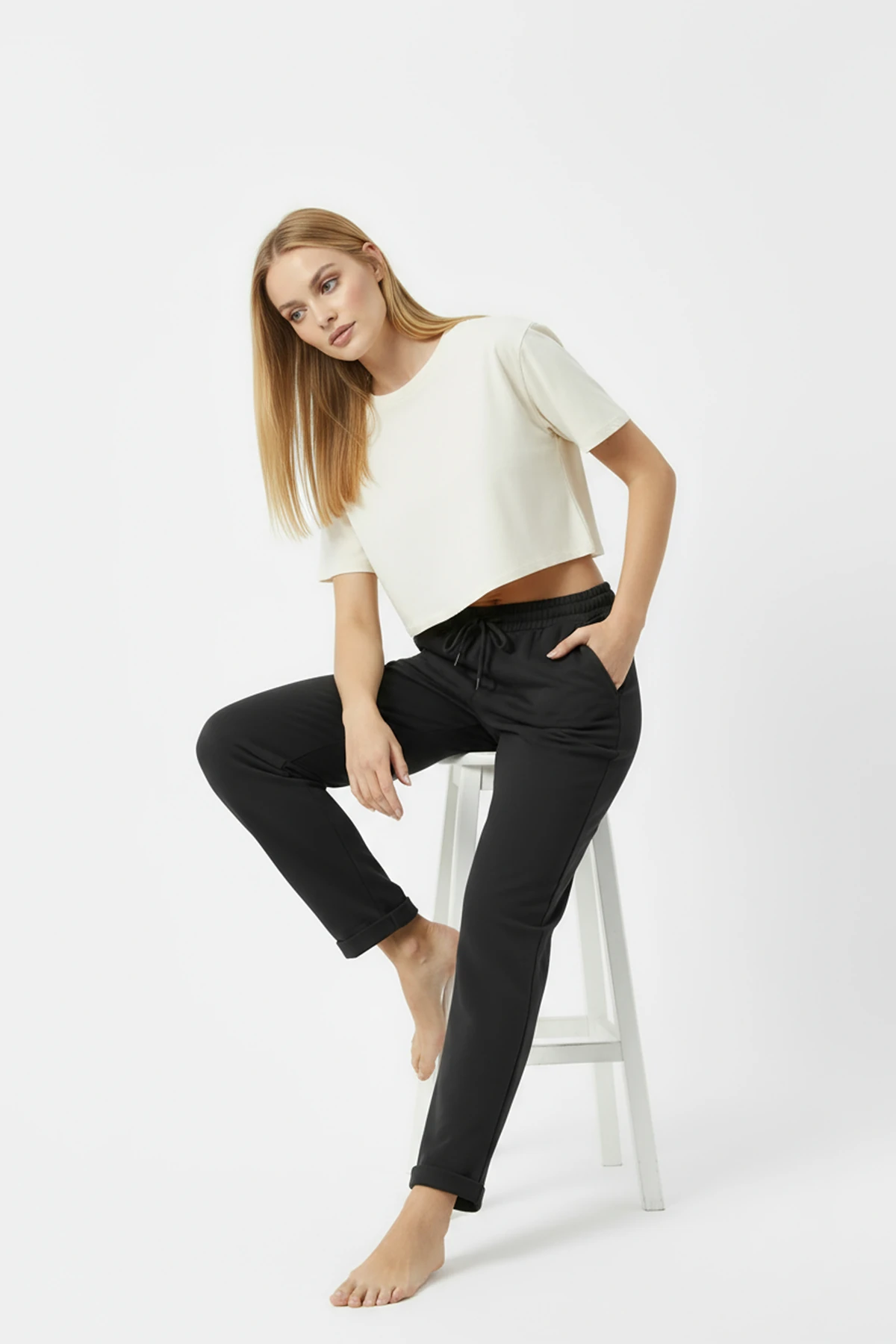 Duble Paça Eşofman Altı Siyah 2629