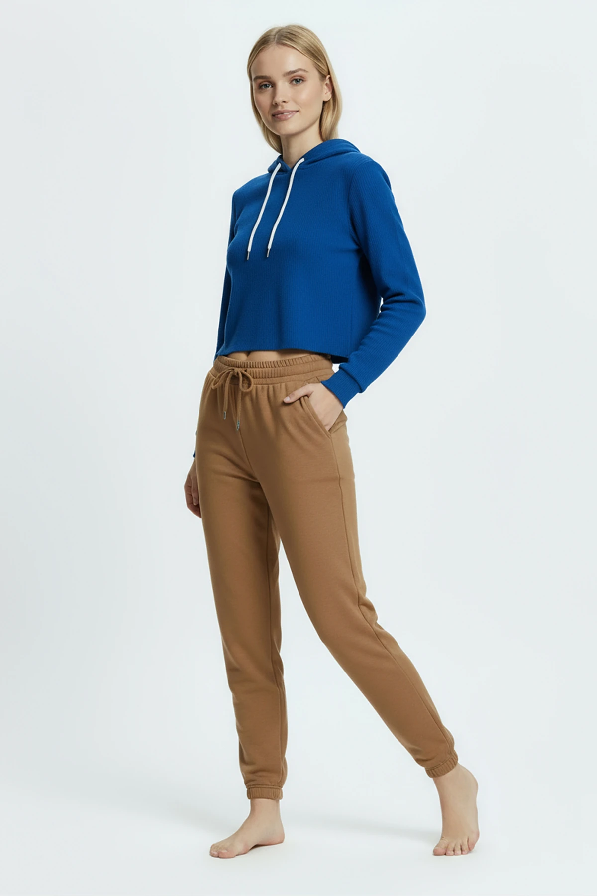 Jogger Paça Eşofman Altı Hardal 3013