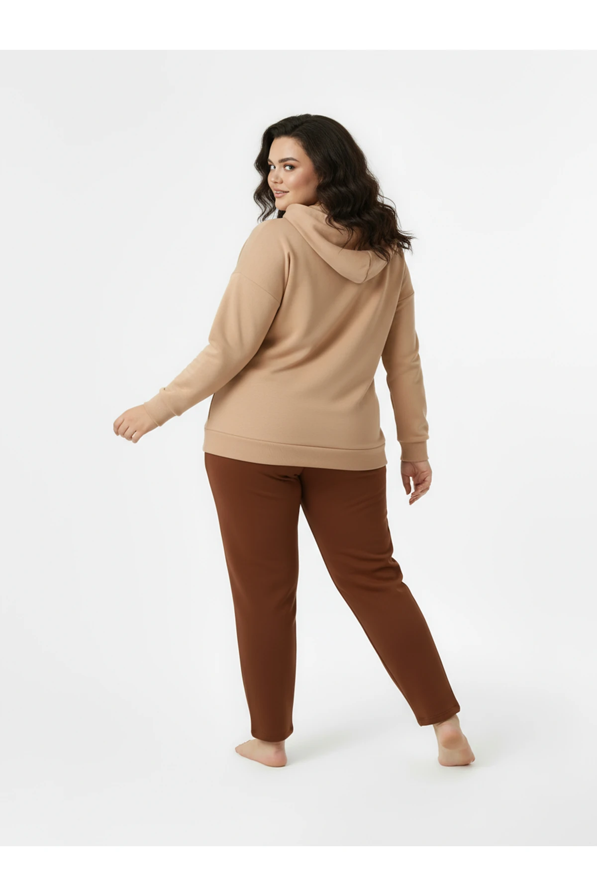 Düz Paça Büyük Beden Eşofman Altı Kiremit 2016