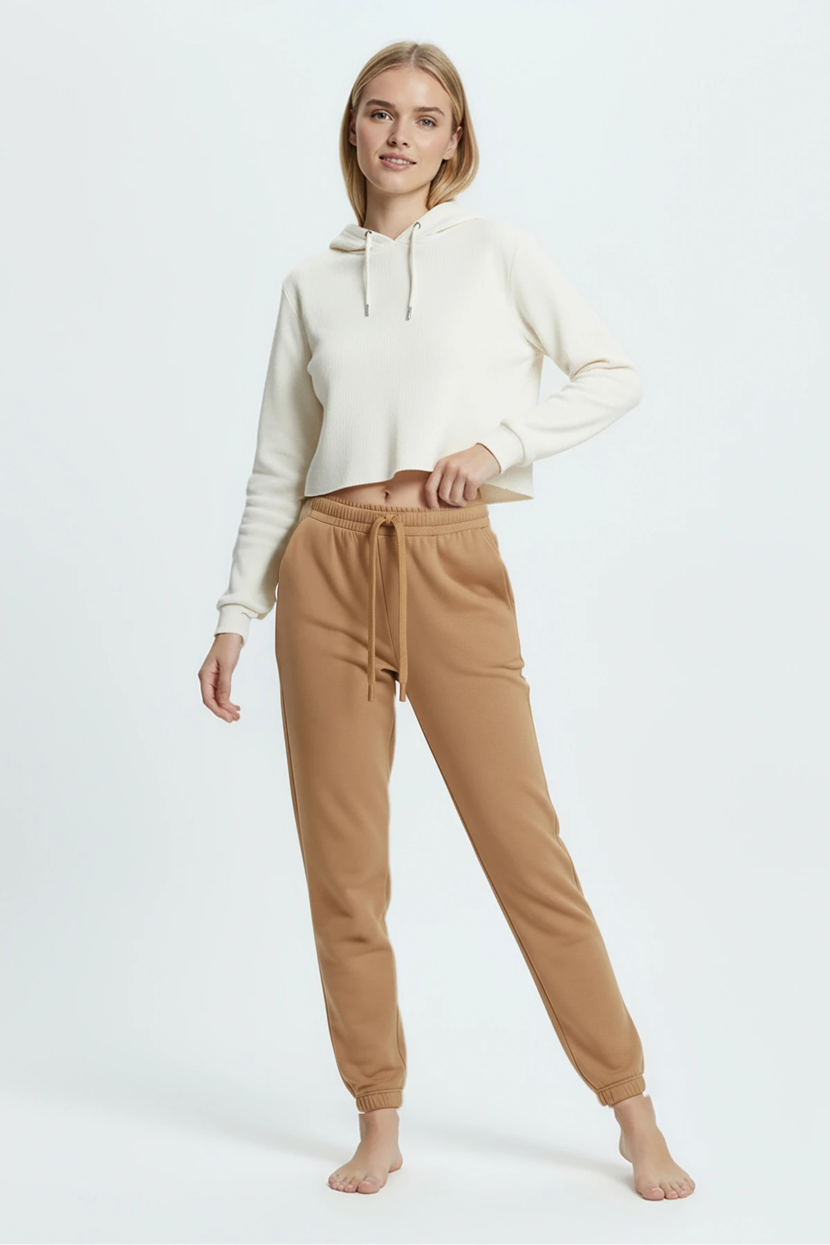 Jogger Paça Eşofman Altı Hardal 3013