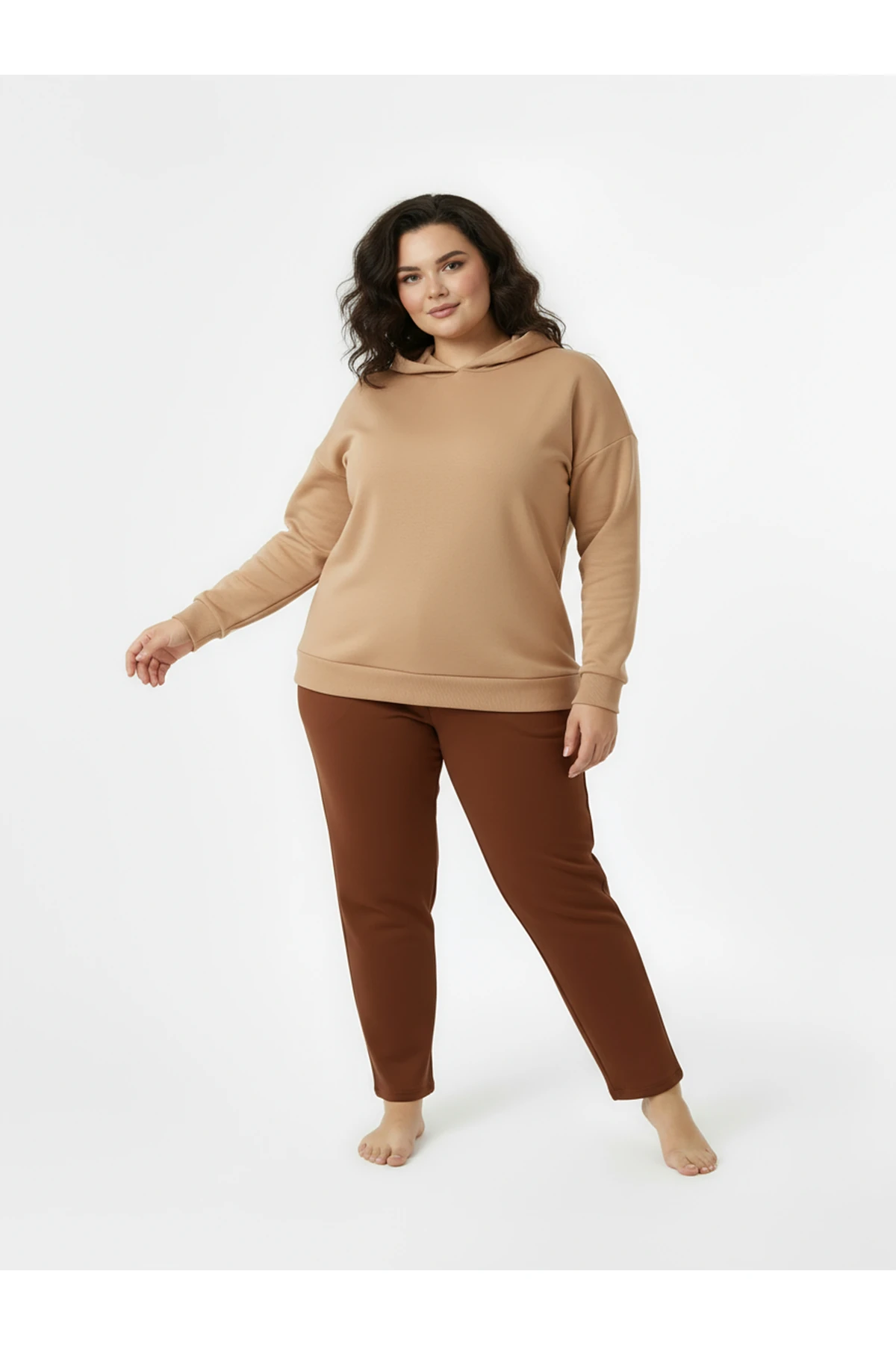 Düz Paça Büyük Beden Eşofman Altı Kiremit 2016