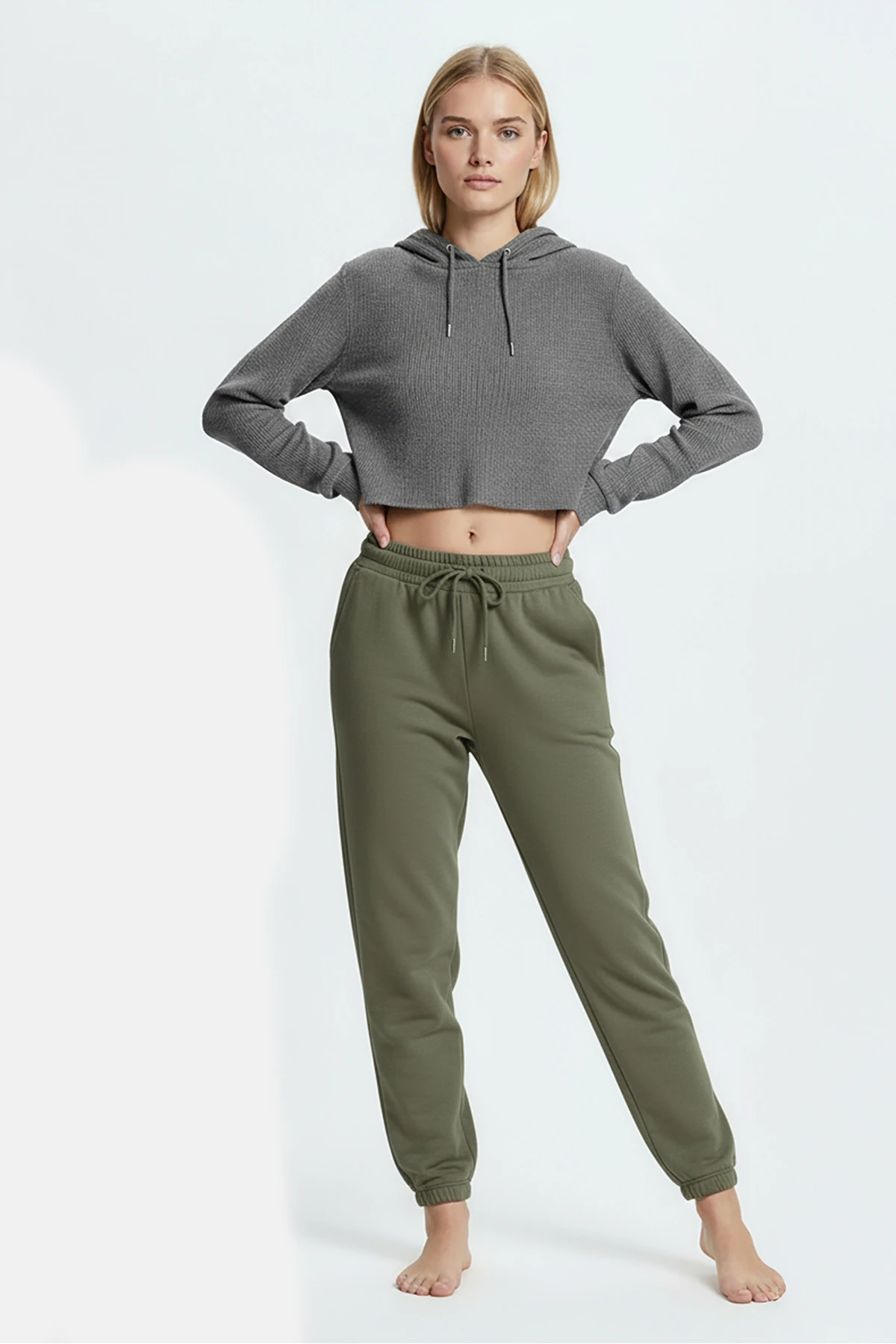 Jogger Paça Eşofman Altı Yeşil 3013