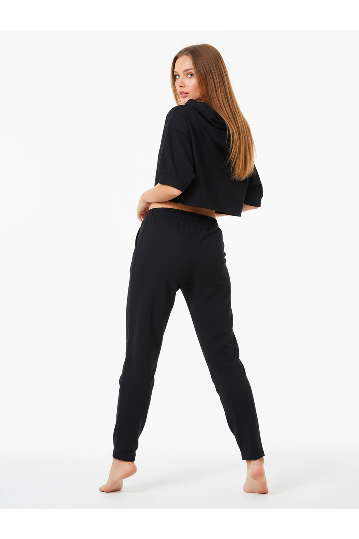 Düz Paça Eşofman Altı Siyah 3011
