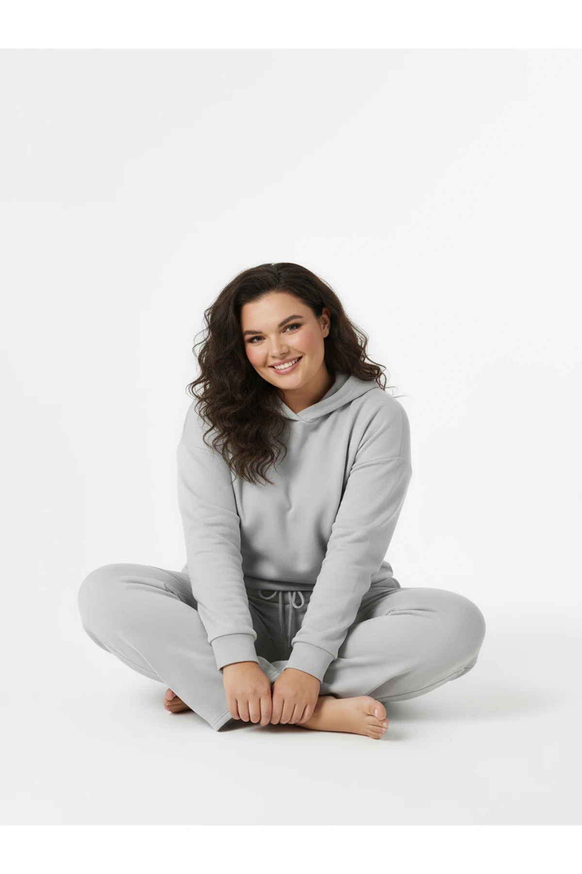 Düz Paça Büyük Beden Eşofman Altı Gri 2016