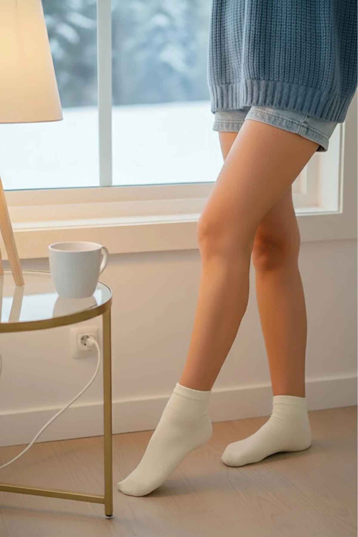 Kadın Bambu Patik Çorap 785 Ekru 6'lı Paket