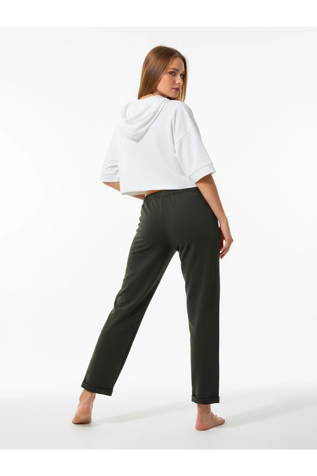 Duble Paça Eşofman Altı Haki 2629