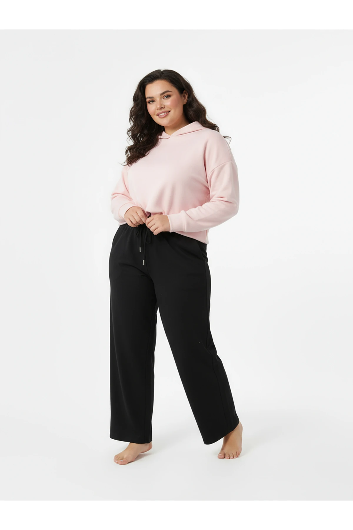 Düz Paça Büyük Beden Eşofman Altı Siyah 2016
