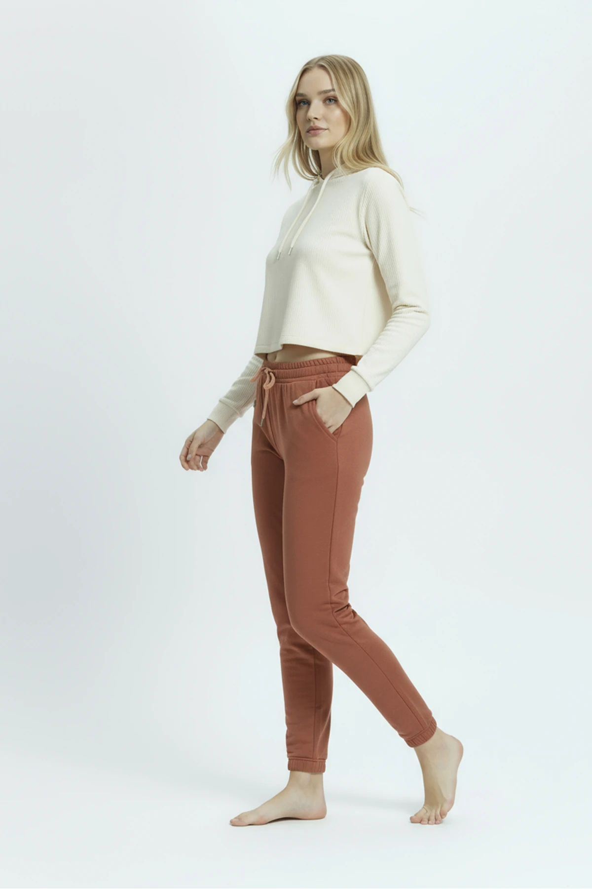 Jogger Paça Eşofman Altı Kiremit 3013