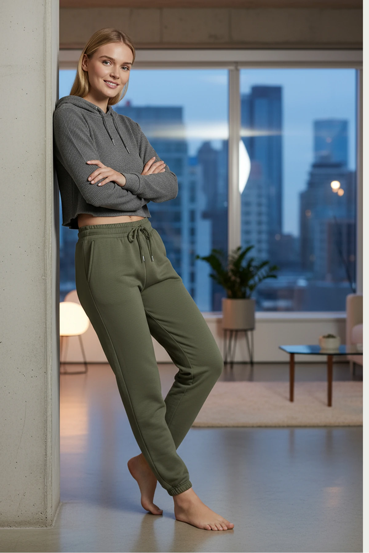 Jogger Paça Eşofman Altı Yeşil 3013