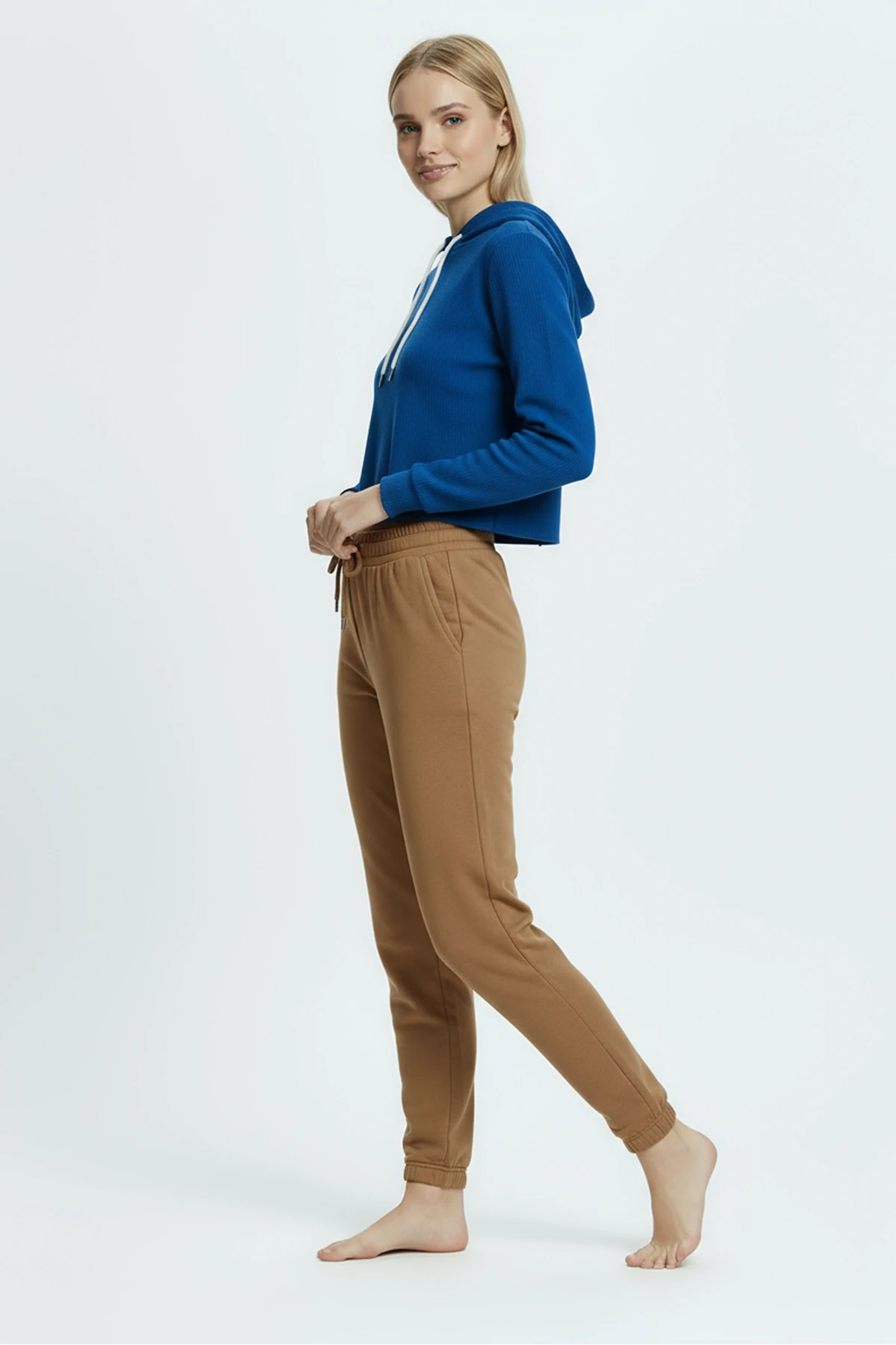 Jogger Paça Eşofman Altı Hardal 3013