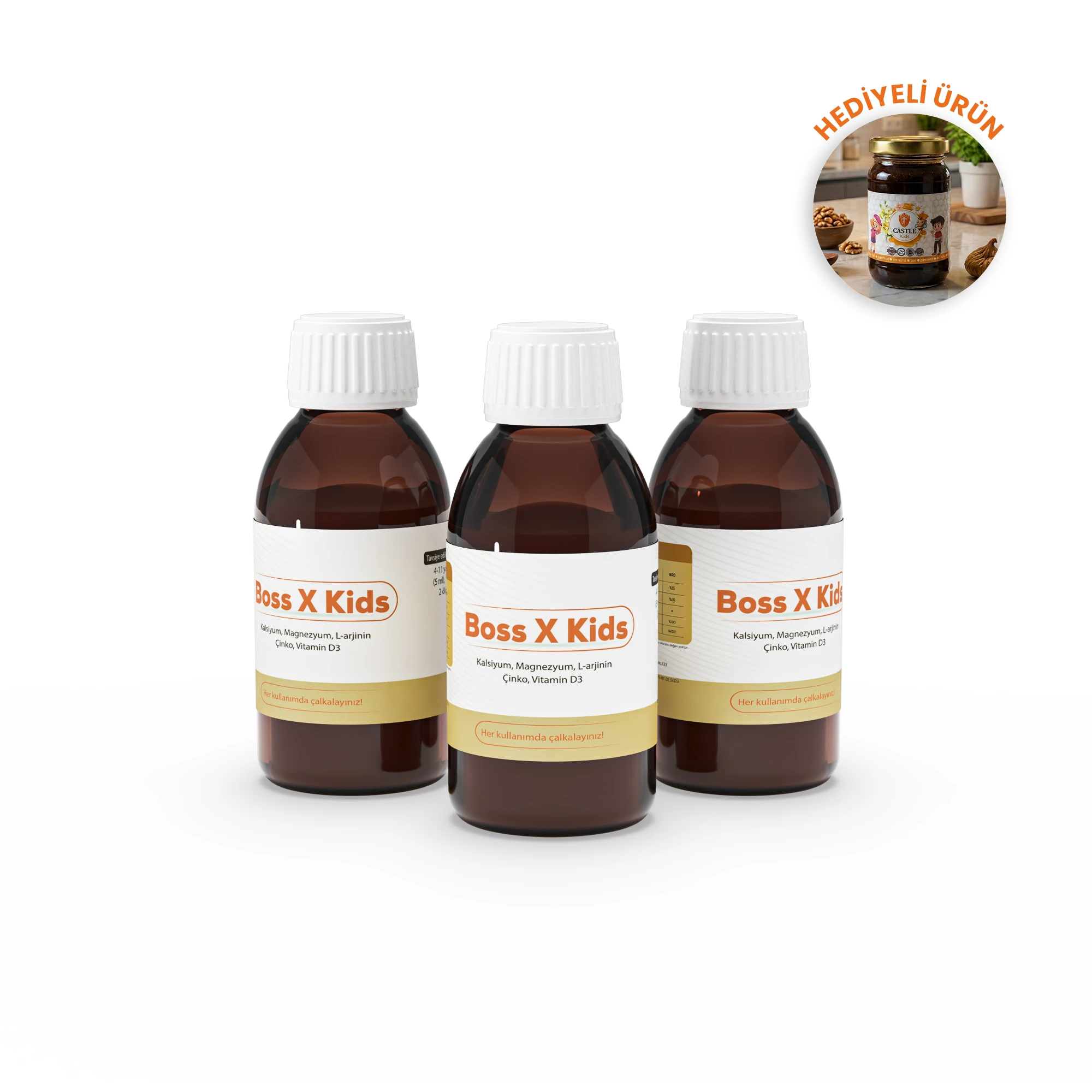 ASKO Boss X Kids – Çocuklar için Zengin İçerikli Multivitamin Takviyesi - 3'lü Avantaj Paketi