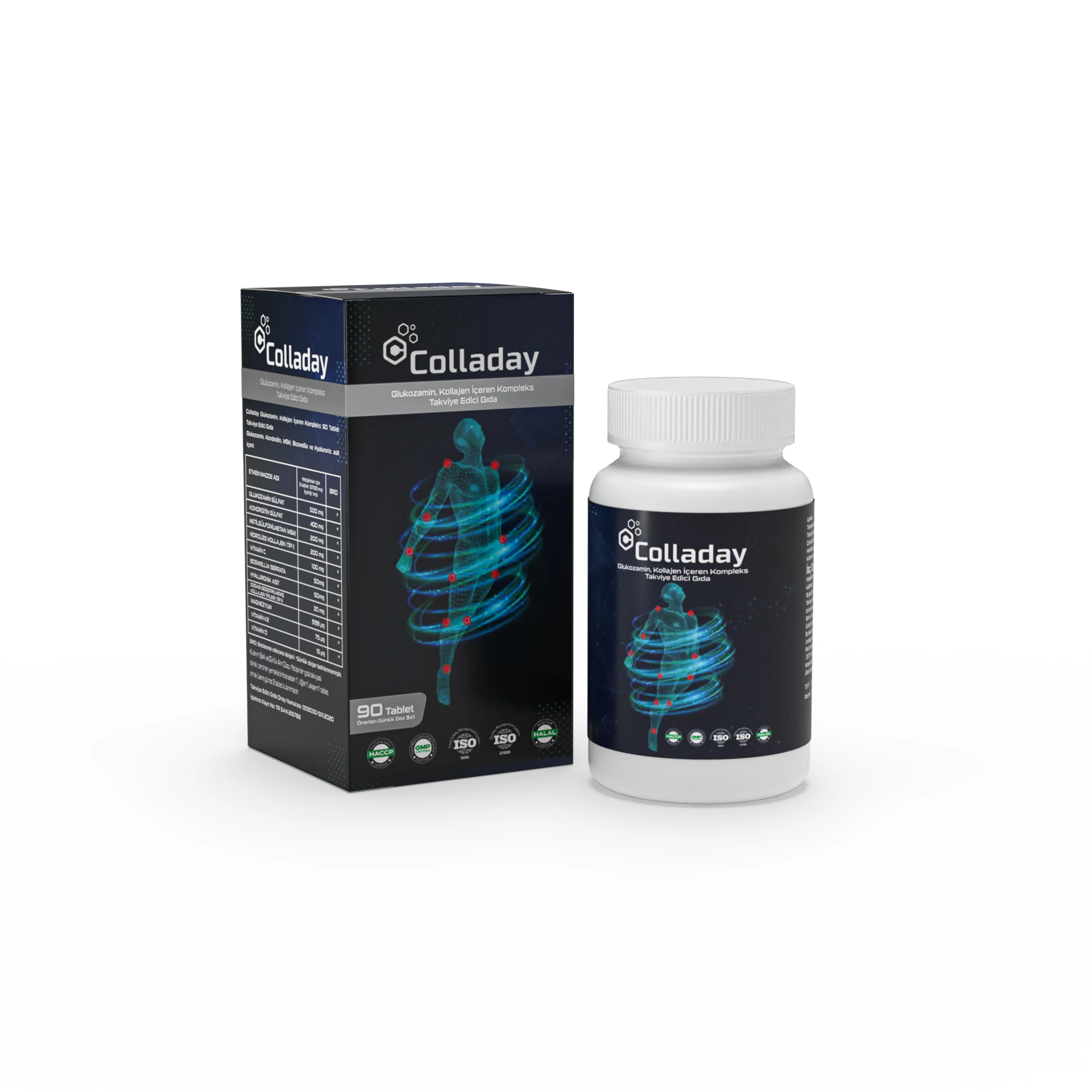 Colladay – Kolajen & Glukozamin Destek Takviyesi (90 Tablet)