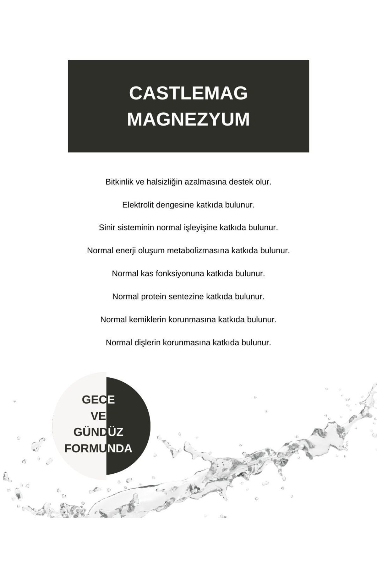 CASTLEMAG DAY&NIGHT - ZENGİN İÇERİKLİ MAGNEZYUM TAKVİYESİ