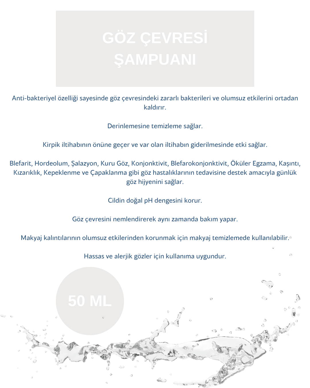 CASTLE LOOK Göz Çevresi Şampuanı 50ml