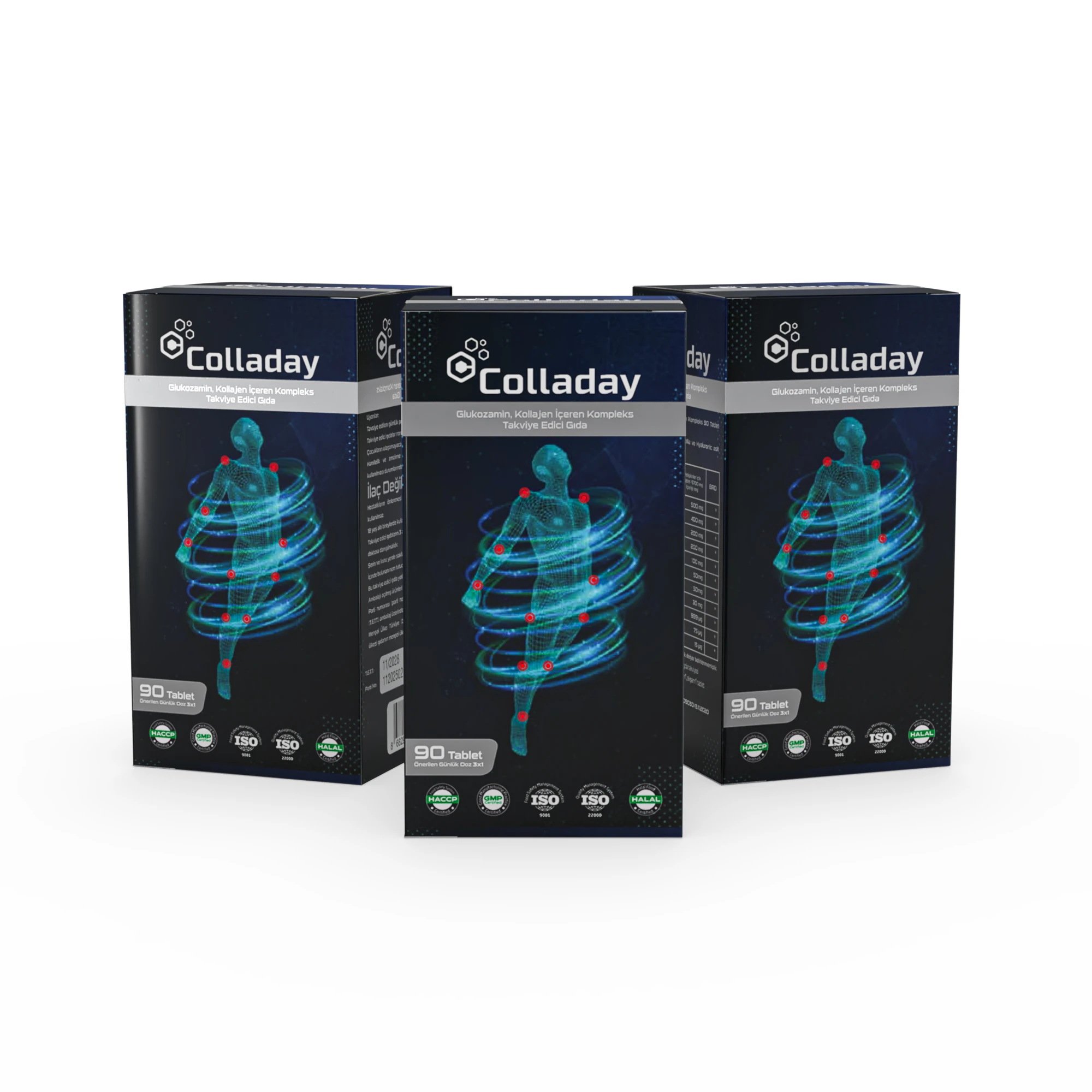 Colladay – Kolajen & Glukozamin Destek Takviyesi (90 Tablet) - 3'lü Avantaj Paketi