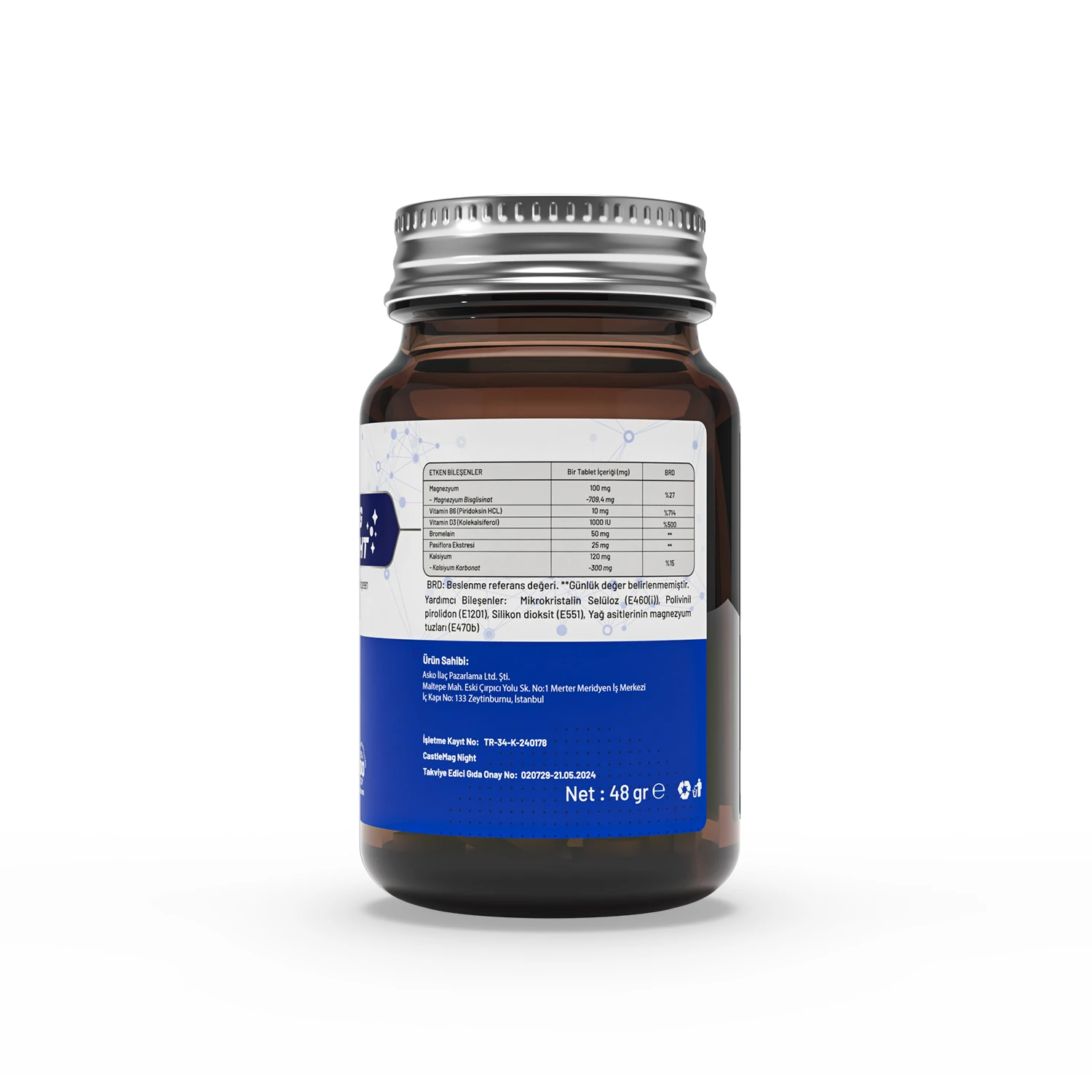 Castlemag Day & Night – Zengin İçerikli Magnezyum Takviyesi