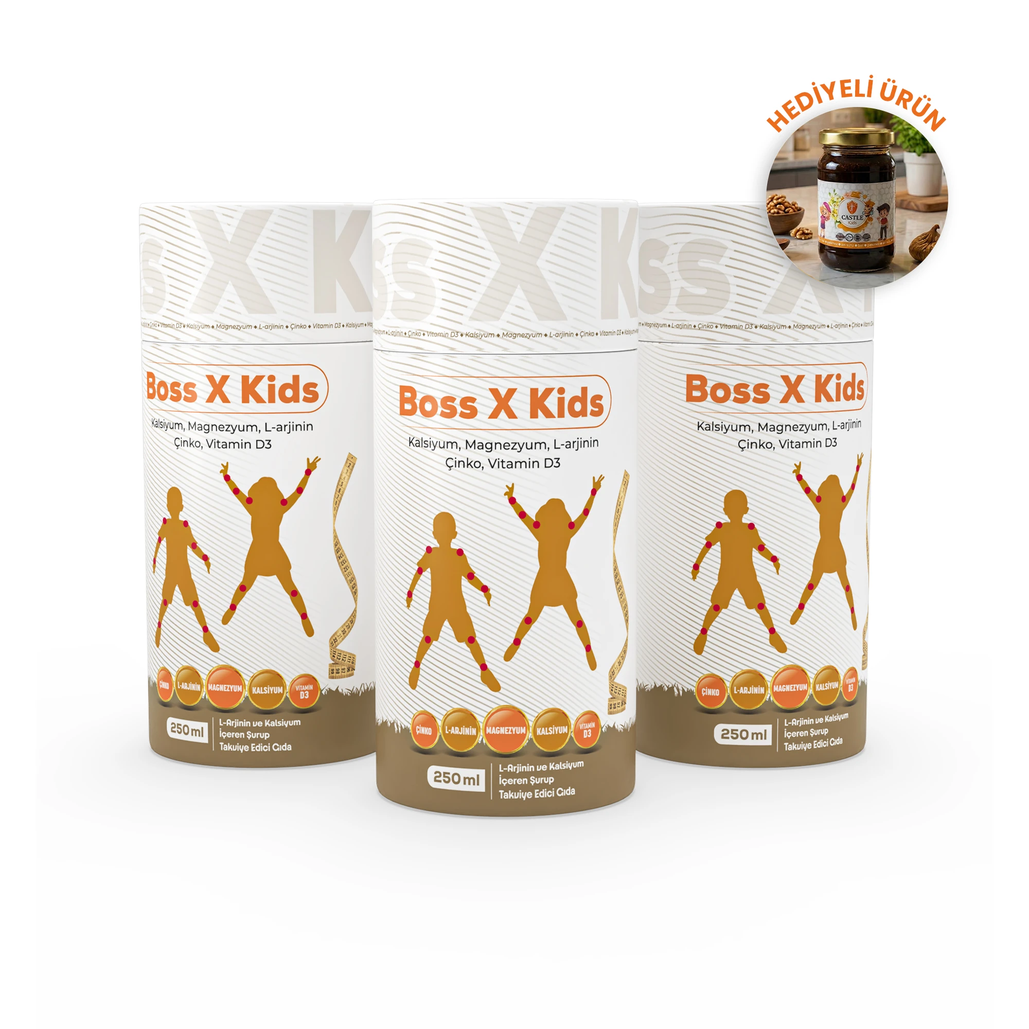 ASKO Boss X Kids – Çocuklar için Zengin İçerikli Multivitamin Takviyesi - 3'lü Avantaj Paketi