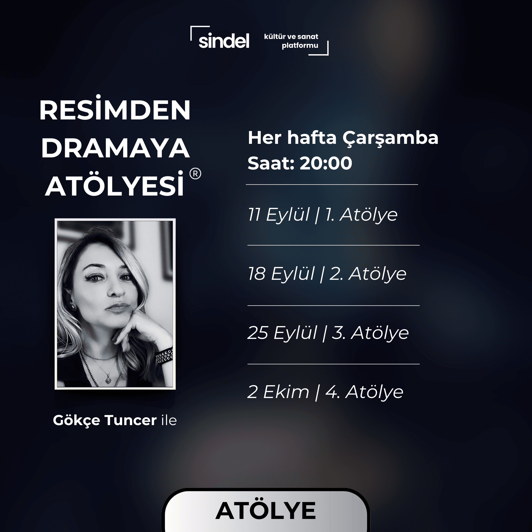 Resimden Dramaya Atölyesi - Gökçe Tuncer (4 Atölye)