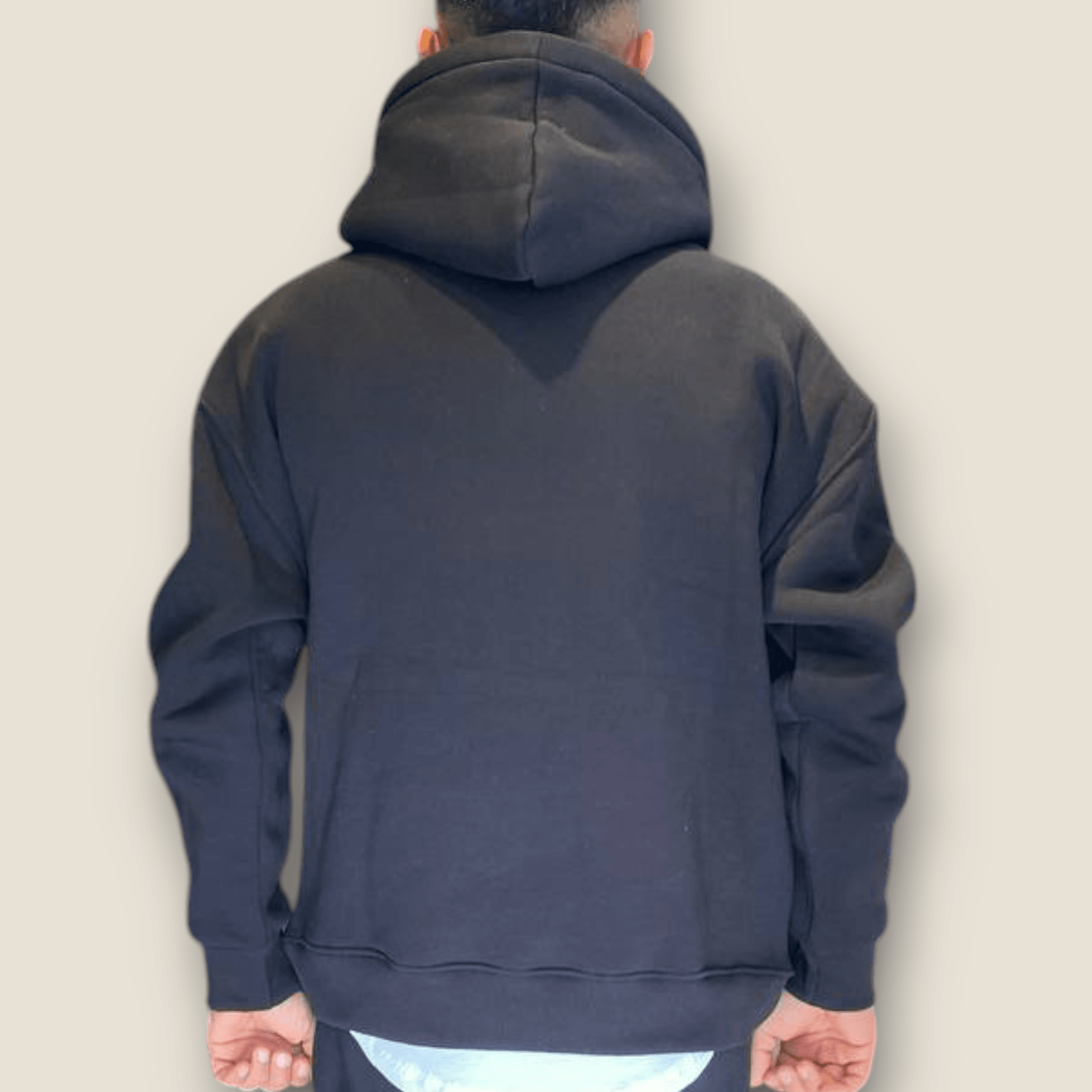 Siyah Renk Kapüşonlu Şardonlu Basic Sweatshirt