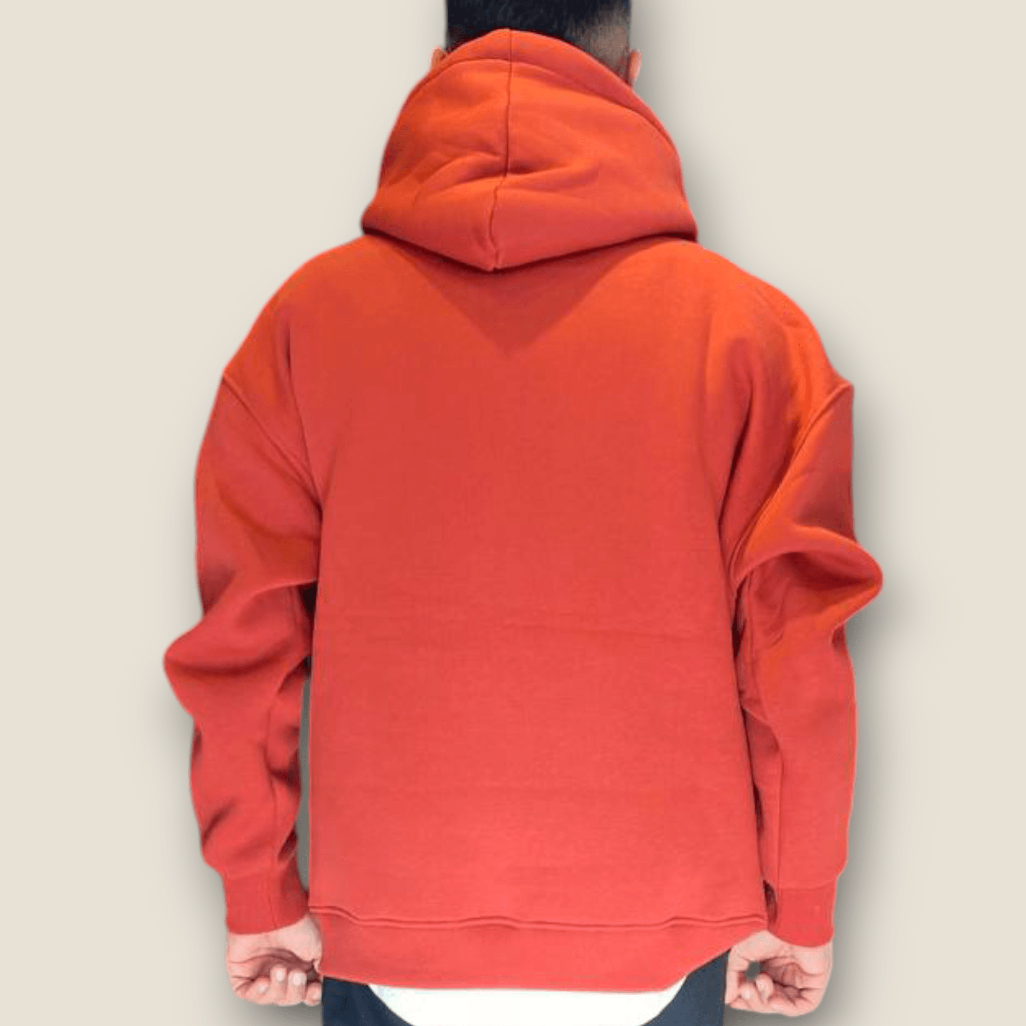 Kiremit Renk Kapüşonlu Şardonlu Basic Sweatshirt