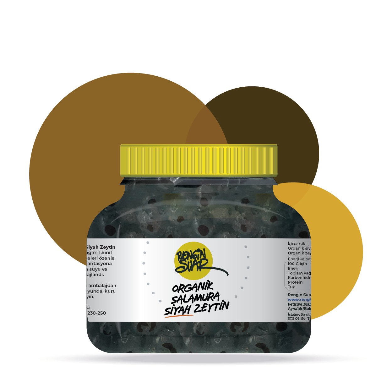 ORGANİK SALAMURA SİYAH ZEYTİN (1200 G)