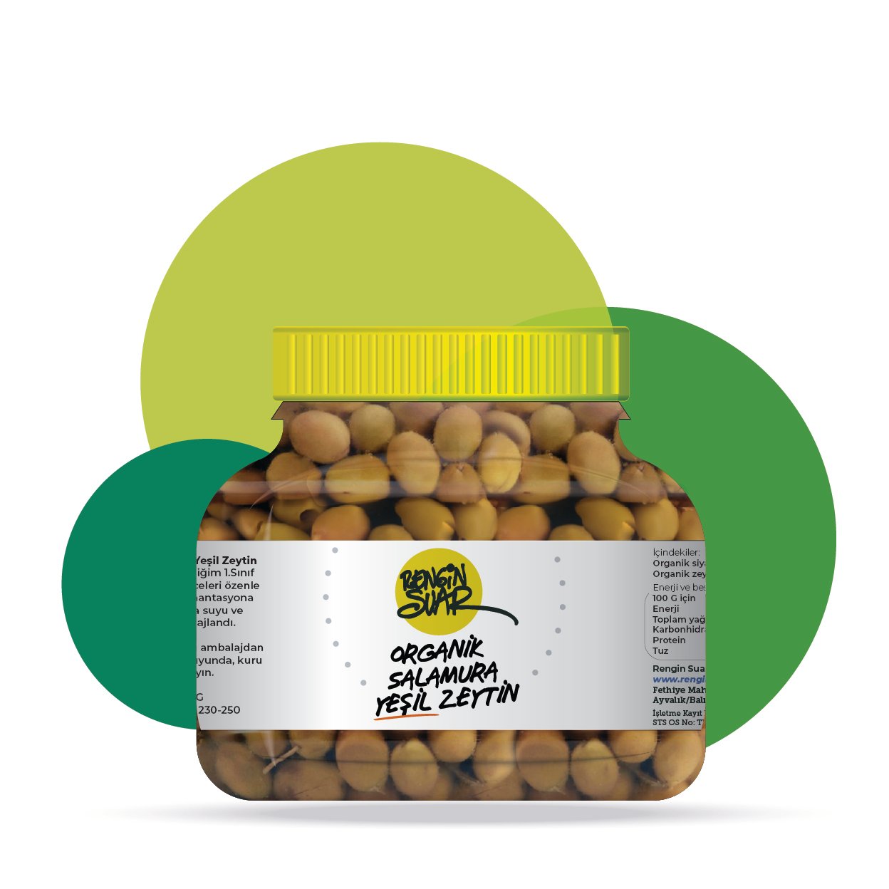 ORGANİK SALAMURA YEŞİL ZEYTİN (1200 G)