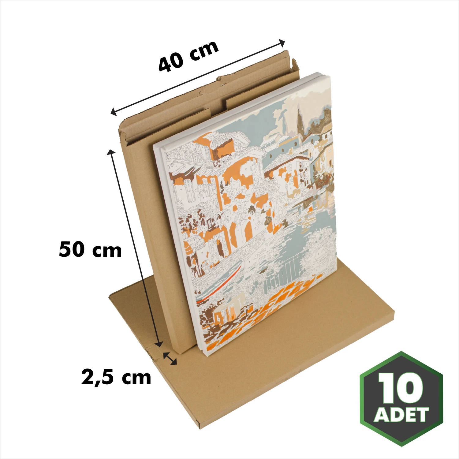 35x50x3 cm Kraft Tablo ve Çerçeve Kutusu