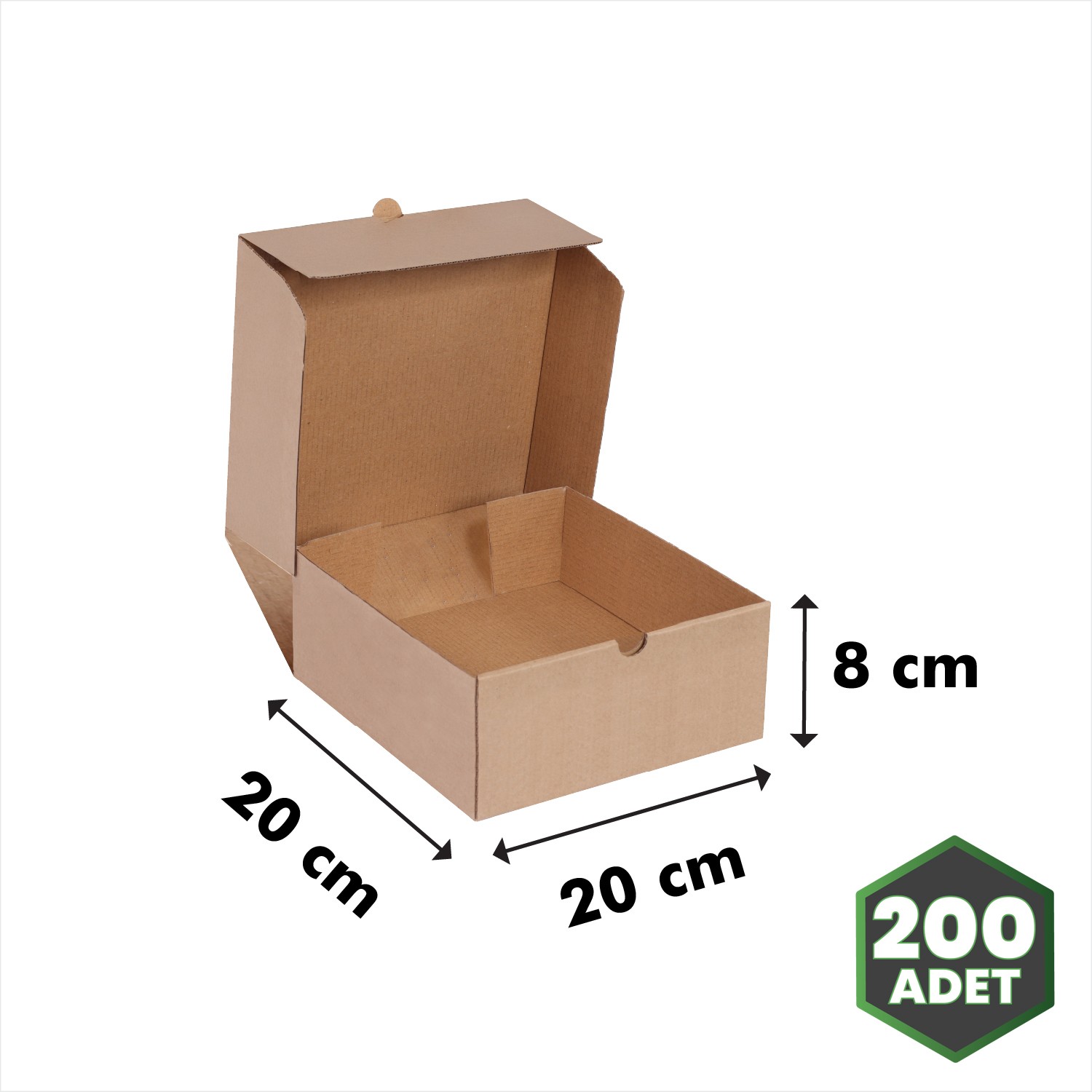 20x20x8 cm Kraft E-ticaret Kutusu