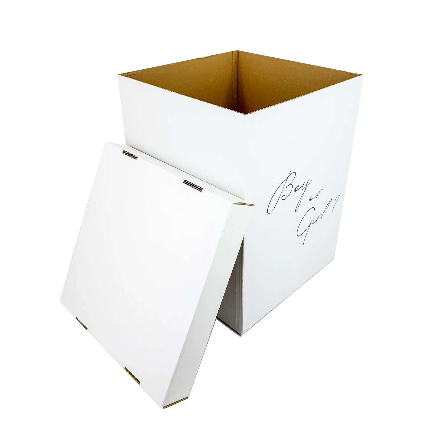 Bebek Cinsiyet Partisi Kutusu Boy-Girls Baskılı 60x60x80 cm