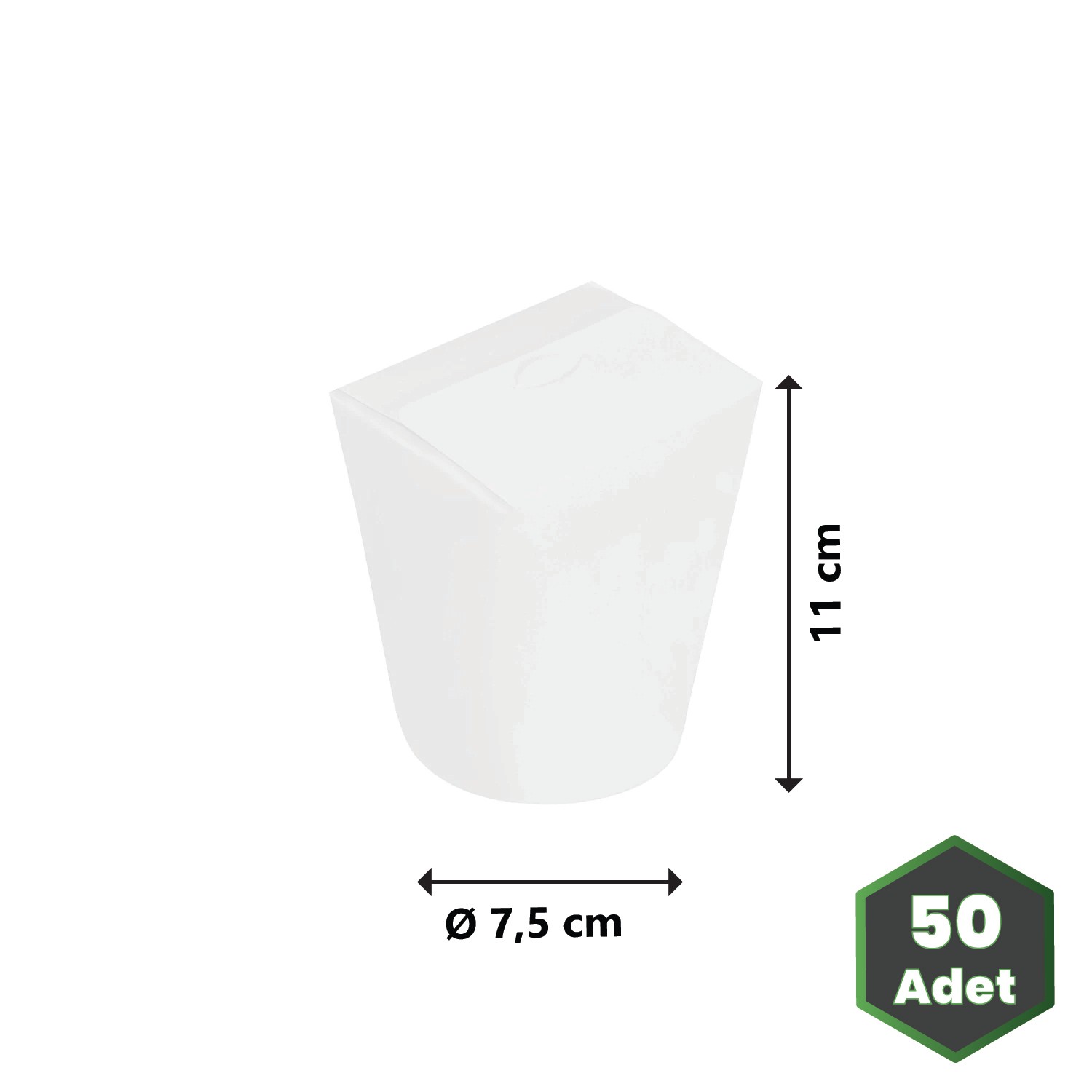 16 oz Beyaz Karton Noodle ve Döner Box