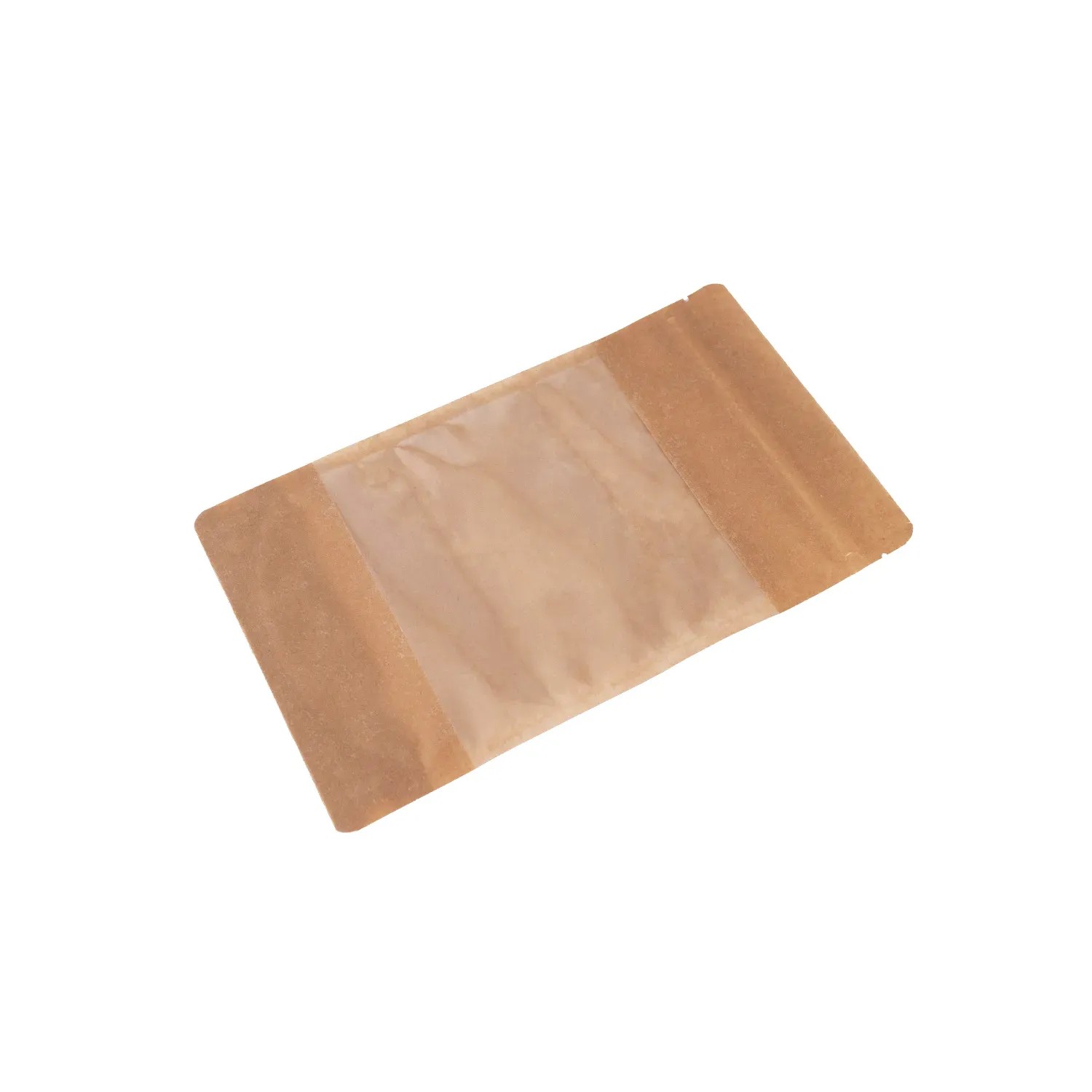 16x27 cm Kraft Geniş Pencereli Doypack