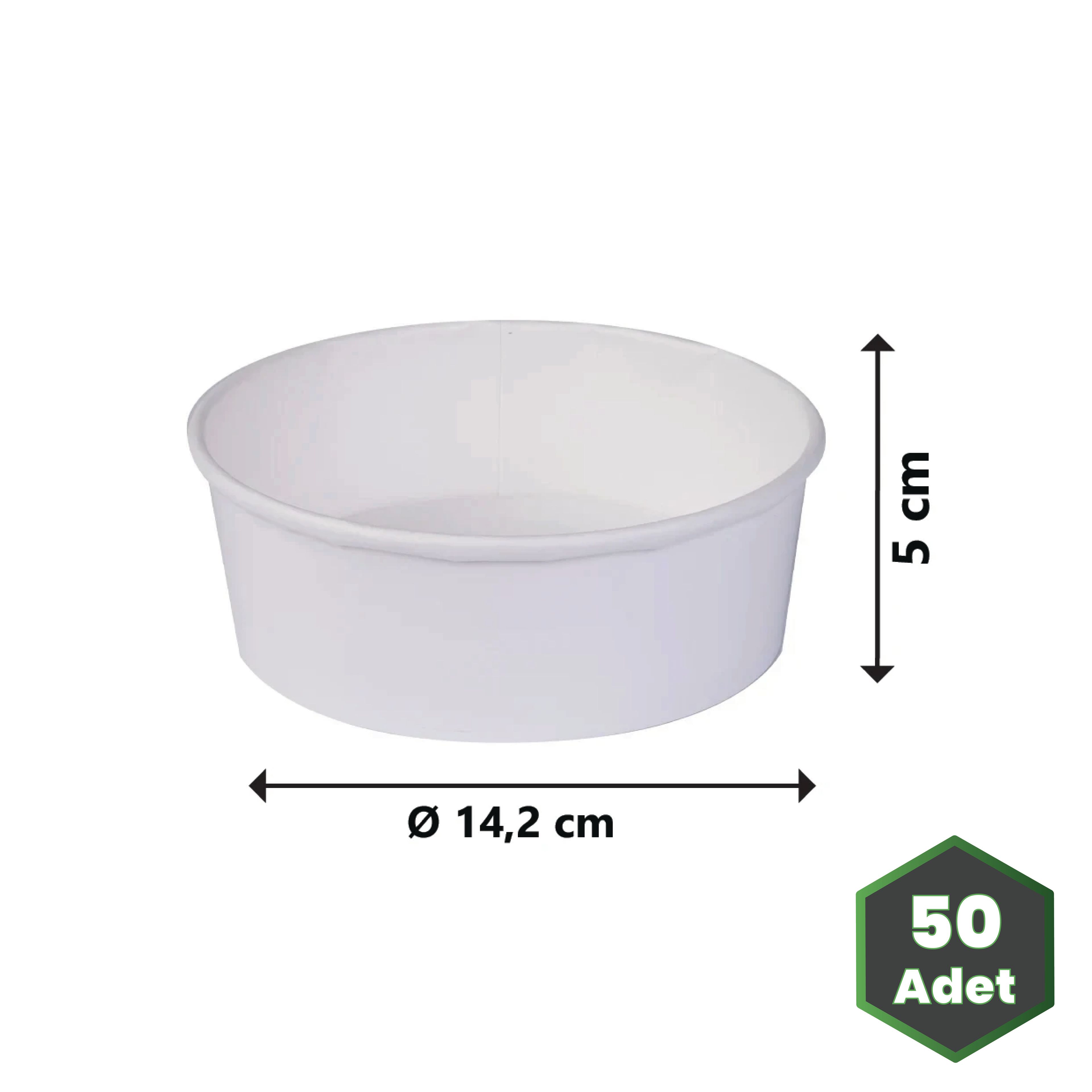 550 ml Beyaz Karton Gıda Kasesi