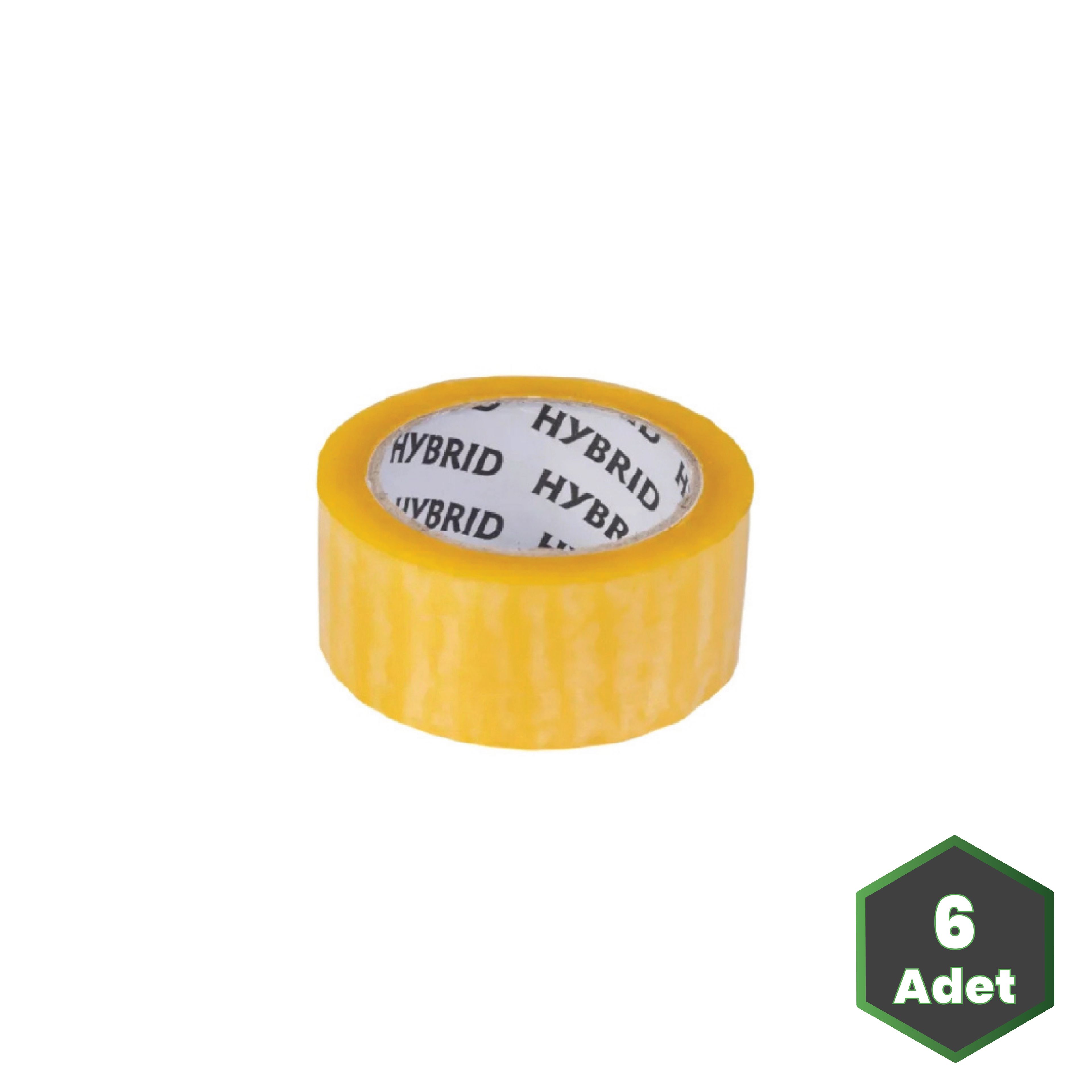 6 Adet Koli Bandı HYBRID 45 mm x 100 m + 1 Adet Bant Kesme Aparatı Seti