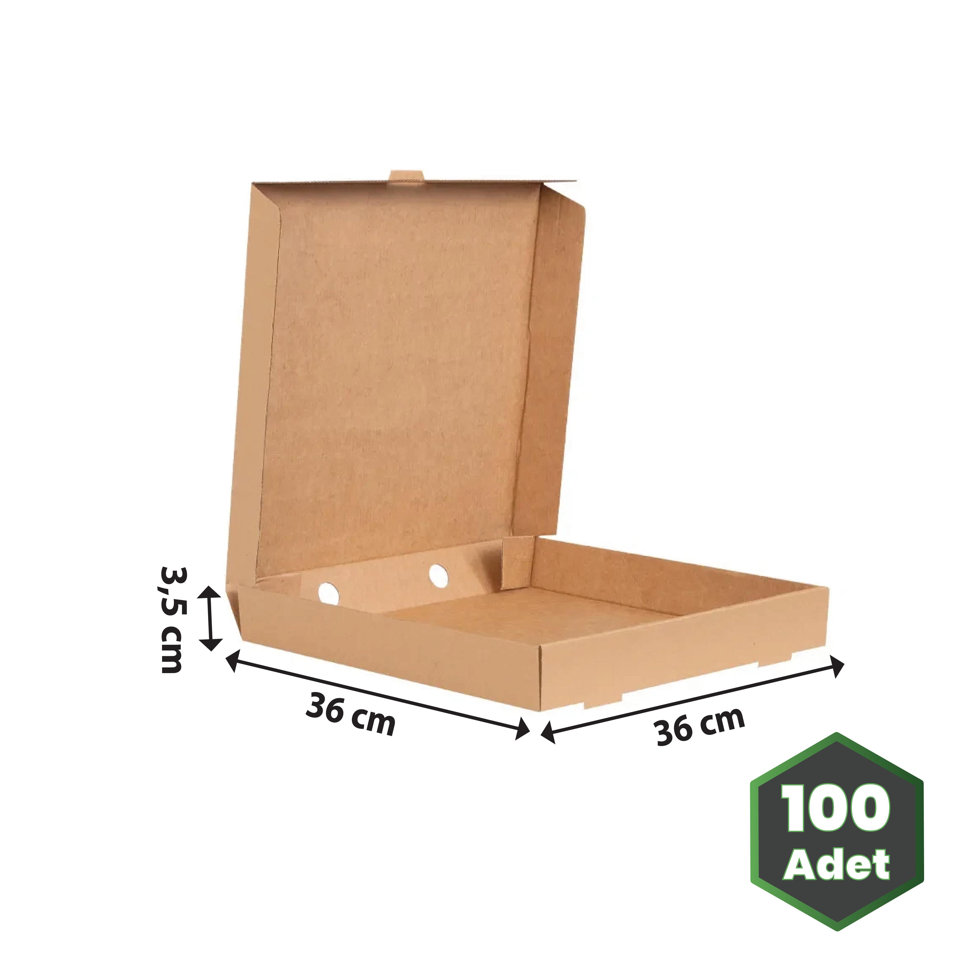 36x36x3,5 cm Kraft Pizza Kutusu